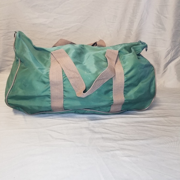 Like New Vintage 90s Time Magazine News Media Duffle CarryOn Green Bag - Picture 7 of 9